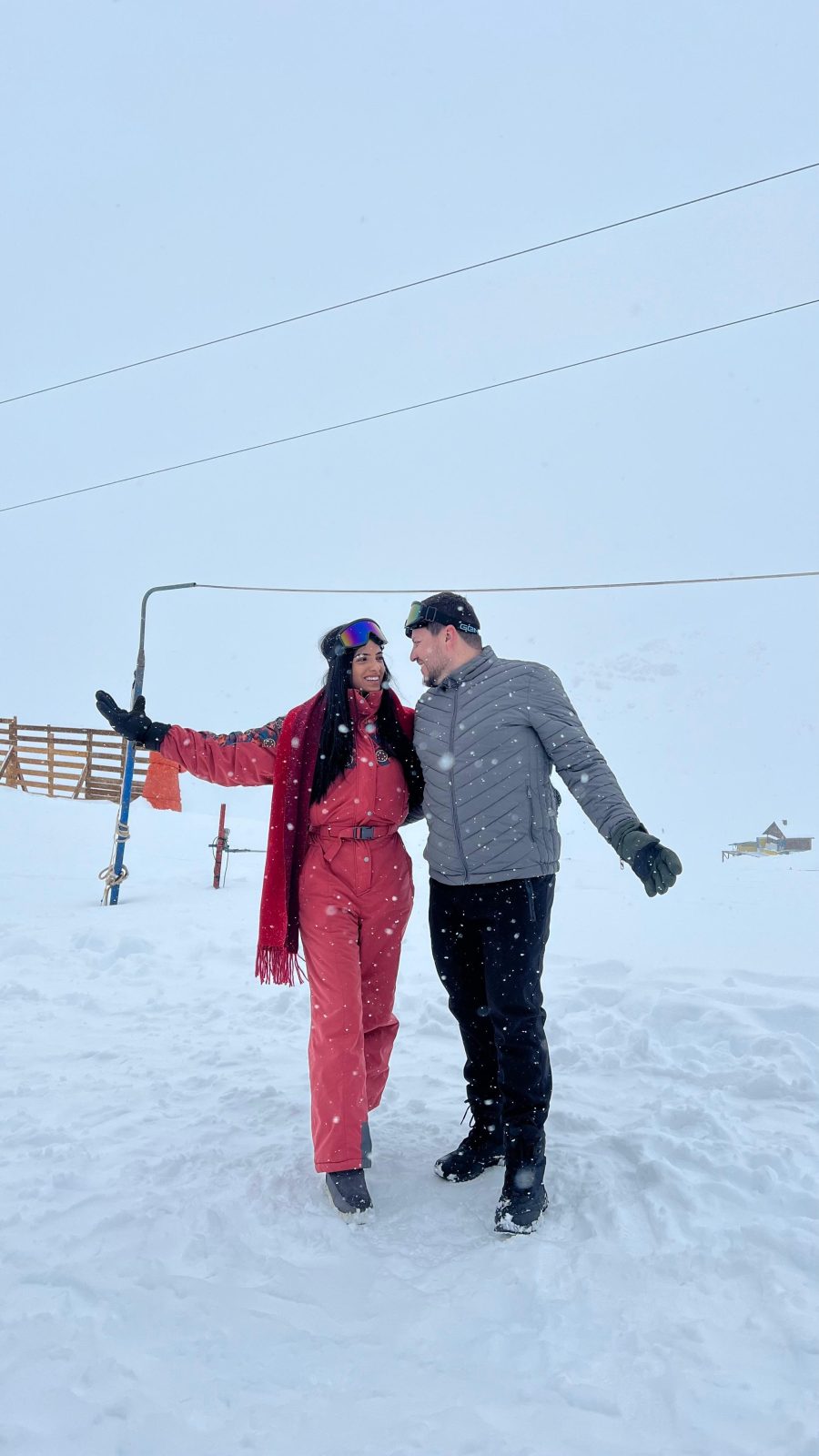 Giulia e Marcel na neve